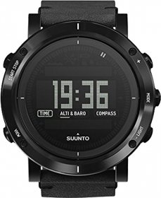 SUUNTO Essential Carbon Black Leather Strap SS021215000