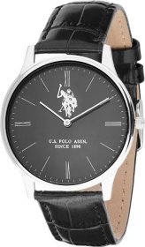 U.S. Polo Assn. Jeremy Black Leather Strap USP7193BK