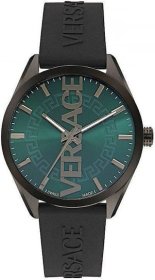 Versace V-Vertical Black Rubber Strap VE3H00322