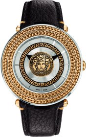 Versace Men's  V-Metal Icon Analog Display Swiss Quartz Brown Watch VQL010015