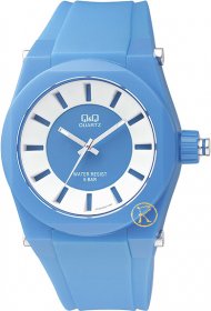 Q&Q Blue Plastic Strap VR32J001Y