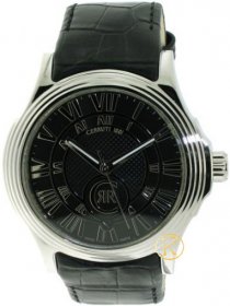 CERRUTI Round Black Leather Strap CRA025A222B