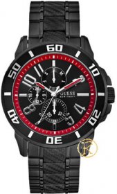 GUESS Chronograph Black Stainless Steel Bracelet W18550G1