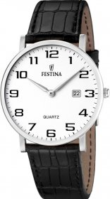 FESTINA Black Leather Strap F16476/1