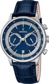 Festina Blue Leather Strap F16893/6