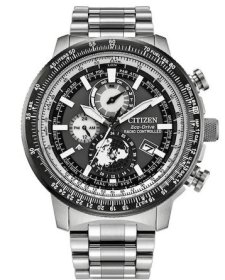 Citizen Promaster Eco-Drive Radio Controlled Dual Time Silver Stainless Steel Bracelet BY3006-53H