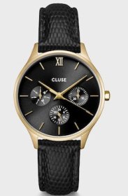Cluse Minuit Black Leather Strap CW10708
