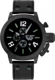 JetSet San Remo Black Leather Chronograph J1242B-267
