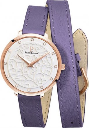 Pierre Lannier Purple Leather Strap 043K909