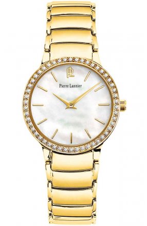 PIERRE LANNIER Ladies Crystals Gold Stainless Steel Bracelet 092K592