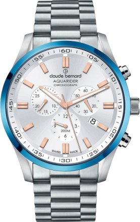 Claude Bernard Aquarider Chronograph  Mens Watch 10222-3MBU-AIR