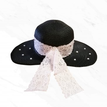 Χειροποίητο ψάθινο καπέλο "French Lace"