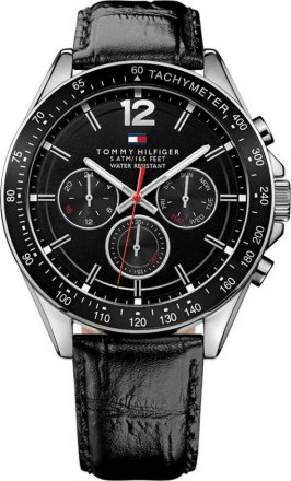 TOMMY HILFIGER Luke Multifunction Stainless Steel Leather Strap 1791117
