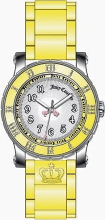 Juicy Couture White Dial Yellow Rubber Strap 1900460