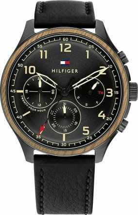 Tommy Hilfiger Asher Black Leather Strap 1791854