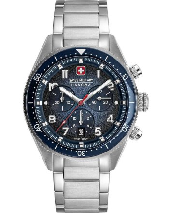 Swiss Military Hanowa Greyhound Chronograph Silver Stainless Steel Bracelet SMWGI0003804