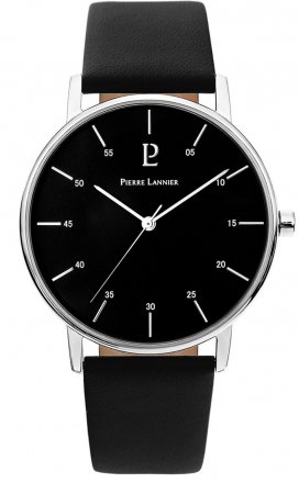 PIERRE LANNIER Black Leather Strap 202J133