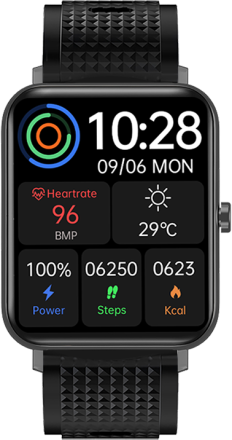 DAS.4 SU02 Smartwatch με Παλμογράφο (Μαύρο) 203045011
