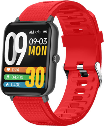 DAS.4 SU02 Smartwatch με Παλμογράφο (Κόκκινο) 203045013
