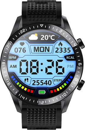 DAS.4 SL13 Smartwatch με Παλμογράφο (Μαύρο) 203050311
