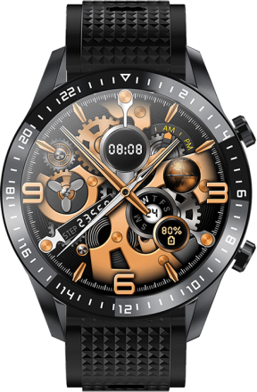 DAS.4 SL13 Smartwatch με Παλμογράφο (Μαύρο) 203050311