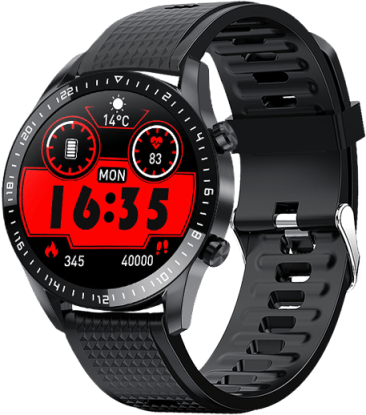 DAS.4 SL13 Smartwatch με Παλμογράφο (Μαύρο) 203050311