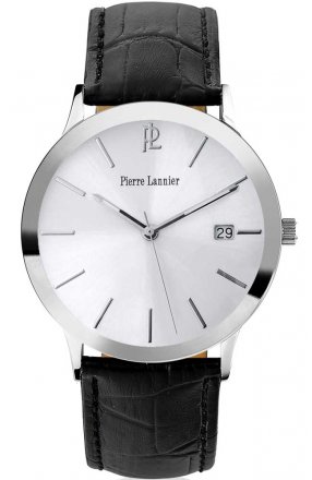 PIERRE LANNIER Classic Black Leather Strap 214H123