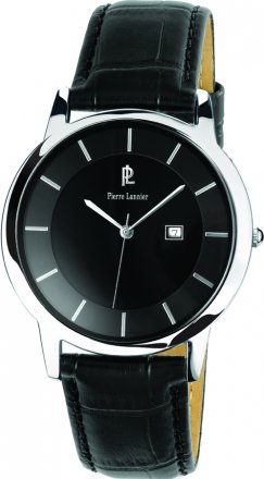 PIERRE LANNIER Slim Classic Black Leather Strap 235C133