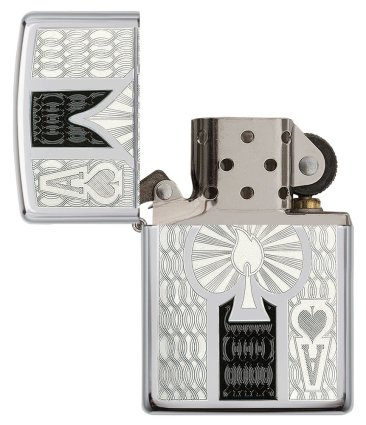 Zippo 24196 Intricate Spade Design