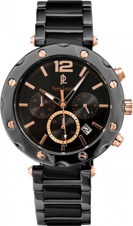 PIERRE LANNIER Black Stainless Steel Chronograph 278C439