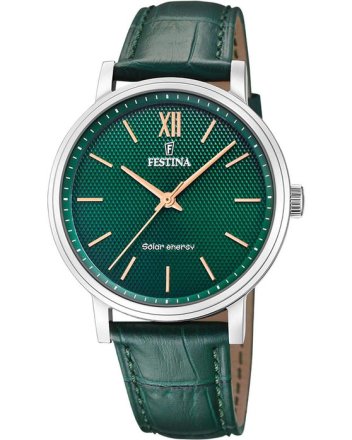 Festina Solar Green Leather Strap F20660/5