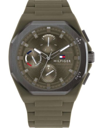 Tommy Hilfiger Troy Khaki Silicone Strap 1792121