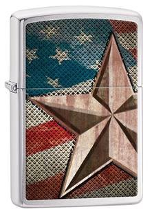 Αναπτήρας Zippo Retro Star Brushed Chrome 28653