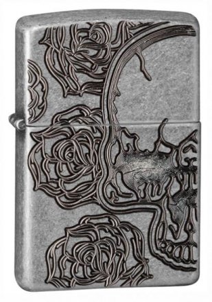 Aναπτήρας Zippo ARMOR(TM) ANTIQUE SILVER PLATE  28988