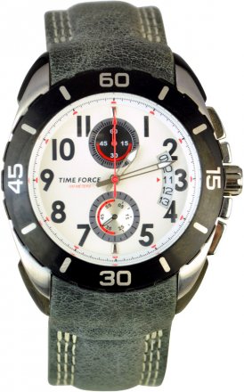 Time Force Grey Leather Strap 2990MA-02
