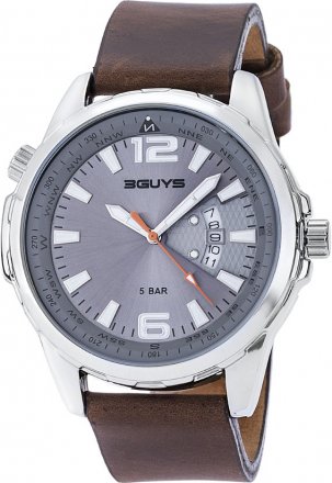 3GUYS Brown Leather Strap 3G14605