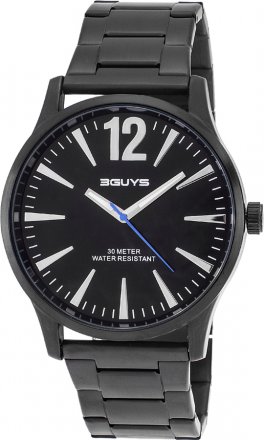 3GUYS Black Stainless Steel Bracelet 3G62206