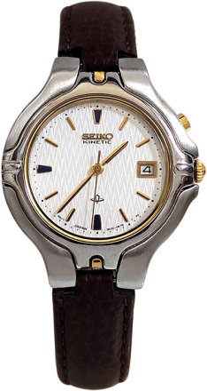 Seiko 3M22-0C80-R1 Brown Leather Strap