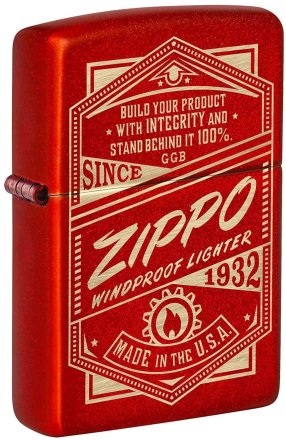 Zippo Metallic Red Laser Engrave 48620