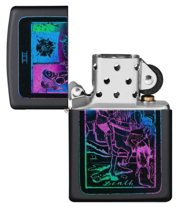 Zippo 49698 Black Light Tarot Card Design