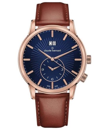 Claude Bernard Classic 2nd Time Zone 62007-37R-BUIR