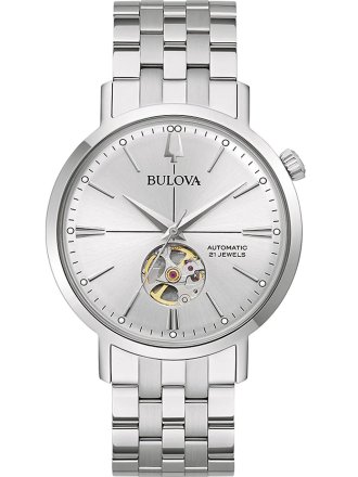 Bulova Aerojet Automatic Silver Stainless Steel Bracelet 96A276