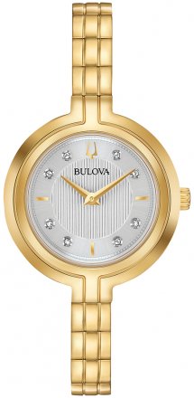 BULOVA Diamonds Rhapsody Gold Stainless Steel Bracelet 97P144