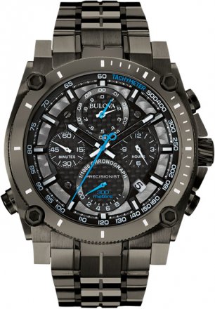 Bulova Precisionist Black Stainless Steel Chronograph 98B229