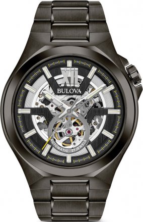 BULOVA Mechanic Automatic Black Stainless Steel Bracelet 98A179