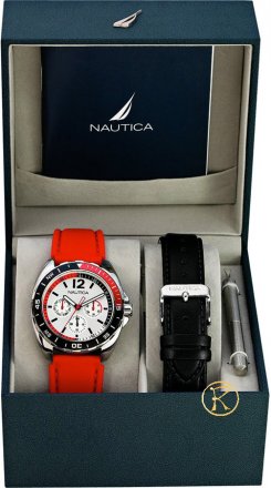 Nautica Multifunction Red Watch A09911G