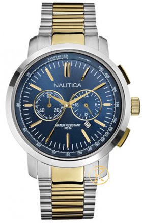 Nautica NCT 800 Two Tone Stainless Steel Chronograph A23602G