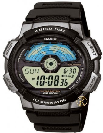 CASIO Collection Black Rubber AE-1100W-1AV