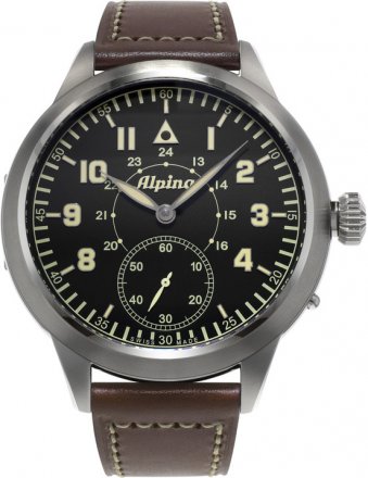 ALPINA Heritage Pilot Automatic Brown Leather Strap AL-435LB4SH6