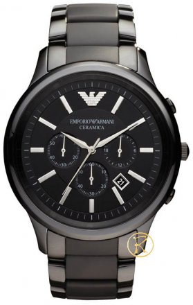 Emporio Armani Chrono Black Ceramic Bracelet - AR1451